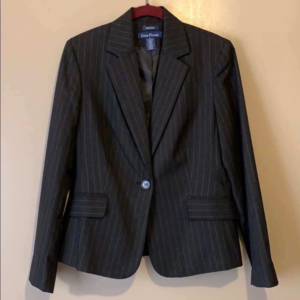 Evan Picone Pinstriped Blazer